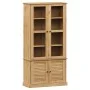 VIGO cabinet with display case solid pine wood 85x35x170 cm by vidaXL, Bookcases and shelves - Ref: Foro24-353193, Price: 305...