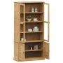 VIGO cabinet with display case solid pine wood 85x35x170 cm by vidaXL, Bookcases and shelves - Ref: Foro24-353193, Price: 305...