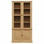 VIGO cabinet with display case solid pine wood 85x35x170 cm by vidaXL, Bookcases and shelves - Ref: Foro24-353193, Price: 305...