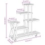 Soporte de flores con ruedas madera maciza abeto 95x25x101 cm de vidaXL, Soportes para macetas - Ref: Foro24-362881, Precio: ...