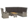 3-piece garden furniture set with gray synthetic rattan cushions by vidaXL, Garden sets - Ref: Foro24-362178, Price: 590,69 €...
