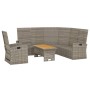 3-piece garden furniture set with gray synthetic rattan cushions by vidaXL, Garden sets - Ref: Foro24-362178, Price: 631,04 €...