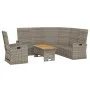 3-piece garden furniture set with gray synthetic rattan cushions by vidaXL, Garden sets - Ref: Foro24-362178, Price: 590,69 €...
