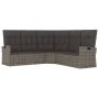 3-piece garden furniture set with gray synthetic rattan cushions by vidaXL, Garden sets - Ref: Foro24-362178, Price: 590,69 €...