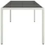 Gartentisch aus gehärtetem Glas, weißem synthetischem Rattan, 250 x 100 x 75 cm von vidaXL, Gartentische - Ref: Foro24-362556...