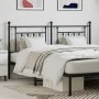Black metal headboard 180 cm by vidaXL, Headboards and footboards - Ref: Foro24-353573, Price: 51,79 €, Discount: %