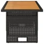 Mesa jardín negra 100x50x43/63 cm madera maciza acacia y ratán de vidaXL, Mesas de jardín - Ref: Foro24-362187, Precio: 112,2...