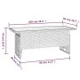 Mesa jardín negra 100x50x43/63 cm madera maciza acacia y ratán de vidaXL, Mesas de jardín - Ref: Foro24-362187, Precio: 112,2...