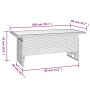 Schwarzer Gartentisch 100x50x43/63 cm aus massivem Akazienholz und Rattan von vidaXL, Gartentische - Ref: Foro24-362187, Prei...