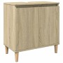 Set de muebles de baño 3 pzas madera contrachapada roble Sonoma