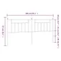 Cabecero de metal blanco 200 cm de vidaXL, Cabeceros y pies de cama - Ref: Foro24-353624, Precio: 44,15 €, Descuento: %