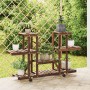 Solid fir wood flower stand with wheels 110x25x78 cm by vidaXL, Pot stands - Ref: Foro24-362855, Price: 56,75 €, Discount: %