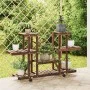 Soporte para flores con ruedas madera maciza abeto 110x25x78 cm de vidaXL, Soportes para macetas - Ref: Foro24-362855, Precio...