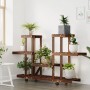 Solid fir wood flower stand with wheels 110x25x78 cm by vidaXL, Pot stands - Ref: Foro24-362855, Price: 56,75 €, Discount: %