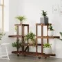 Soporte para flores con ruedas madera maciza abeto 110x25x78 cm de vidaXL, Soportes para macetas - Ref: Foro24-362855, Precio...