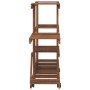 Solid fir wood flower stand with wheels 110x25x78 cm by vidaXL, Pot stands - Ref: Foro24-362855, Price: 56,75 €, Discount: %