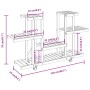Solid fir wood flower stand with wheels 110x25x78 cm by vidaXL, Pot stands - Ref: Foro24-362855, Price: 56,75 €, Discount: %