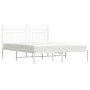 Metallbettgestell mit weißem Kopfteil 183x213 cm von vidaXL, Betten und Lattenroste - Ref: Foro24-353591, Preis: 107,62 €, Ra...