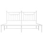 Metallbettgestell mit weißem Kopfteil 183x213 cm von vidaXL, Betten und Lattenroste - Ref: Foro24-353591, Preis: 107,62 €, Ra...