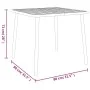 Anthracite gray steel garden table 80x80x71 cm by vidaXL, Garden tables - Ref: Foro24-362737, Price: 102,10 €, Discount: %