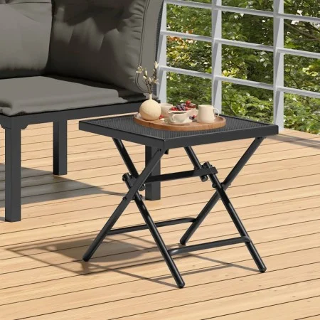 Folding garden table, anthracite gray steel mesh, 38x38x38 cm. by vidaXL, Garden tables - Ref: Foro24-362766, Price: 47,82 €,...