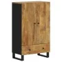 Sideboard with iron drawer and solid mango wood 60x33x100 cm by vidaXL, Sideboards - Ref: Foro24-352936, Price: 202,47 €, Dis...