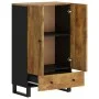 Sideboard with iron drawer and solid mango wood 60x33x100 cm by vidaXL, Sideboards - Ref: Foro24-352936, Price: 202,47 €, Dis...