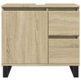 Set de muebles de baño 3 pzas madera contrachapada roble Sonoma