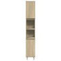 Set de muebles de baño 3 pzas madera contrachapada roble Sonoma
