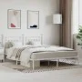 Bettgestell aus Metall mit weißem Kopfteil 180x200 cm von vidaXL, Betten und Lattenroste - Ref: Foro24-353590, Preis: 122,45 ...