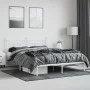 Bettgestell aus Metall mit weißem Kopfteil 180x200 cm von vidaXL, Betten und Lattenroste - Ref: Foro24-353590, Preis: 122,45 ...