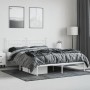 Bettgestell aus Metall mit weißem Kopfteil 180x200 cm von vidaXL, Betten und Lattenroste - Ref: Foro24-353590, Preis: 124,42 ...