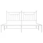 Bettgestell aus Metall mit weißem Kopfteil 180x200 cm von vidaXL, Betten und Lattenroste - Ref: Foro24-353590, Preis: 122,45 ...