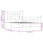 Metallbettgestell mit Kopf- und Fußteil weiß 100x200 cm von vidaXL, Betten und Lattenroste - Ref: Foro24-353599, Preis: 99,06...