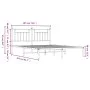Bettgestell aus Metall mit weißem Kopfteil 180x200 cm von vidaXL, Betten und Lattenroste - Ref: Foro24-353590, Preis: 122,45 ...