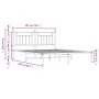 Bettgestell aus Metall mit weißem Kopfteil 180x200 cm von vidaXL, Betten und Lattenroste - Ref: Foro24-353590, Preis: 124,42 ...