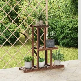 Blumenständer aus massivem Tannenholz, 81 x 25 x 75,5 cm von vidaXL, Topfständer - Ref: Foro24-362871, Preis: 32,05 €, Rabatt: %