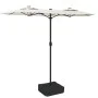 Sombrilla doble blanco arena 316x240 cm de vidaXL, Sombrillas - Ref: Foro24-362961, Precio: 132,57 €, Descuento: %
