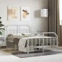 Estructura cama metal con cabecero y estribo blanco 120x190 cm de vidaXL, Camas y somieres - Ref: Foro24-353699, Precio: 99,4...