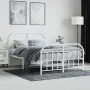 Estructura cama metal con cabecero y estribo blanco 120x190 cm de vidaXL, Camas y somieres - Ref: Foro24-353699, Precio: 99,4...