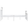 Metal bed frame with headboard and white footboard 120x190 cm by vidaXL, Beds and slatted bases - Ref: Foro24-353699, Price: ...