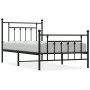 Bed frame with headboard and black metal footboard 100x190cm by vidaXL, Beds and slatted bases - Ref: Foro24-353549, Price: 9...