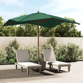 Gartenschirm mit grünem Holzmast 300x300x273 cm von vidaXL, Sonnenschirme - Ref: Foro24-363192, Preis: 82,05 €, Rabatt: %