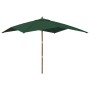 Garden umbrella with green wooden pole 300x300x273 cm by vidaXL, Umbrellas - Ref: Foro24-363192, Price: 82,69 €, Discount: %