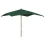 Gartenschirm mit grünem Holzmast 300x300x273 cm von vidaXL, Sonnenschirme - Ref: Foro24-363192, Preis: 82,04 €, Rabatt: %