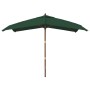 Garden umbrella with green wooden pole 300x300x273 cm by vidaXL, Umbrellas - Ref: Foro24-363192, Price: 82,69 €, Discount: %