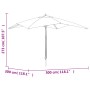 Garden umbrella with green wooden pole 300x300x273 cm by vidaXL, Umbrellas - Ref: Foro24-363192, Price: 82,69 €, Discount: %