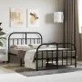 Estructura de cama cabecero y estribo metal negro 120x200 cm de vidaXL, Camas y somieres - Ref: Foro24-353651, Precio: 111,70...