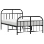 Estructura de cama cabecero y estribo metal negro 120x200 cm de vidaXL, Camas y somieres - Ref: Foro24-353651, Precio: 113,21...