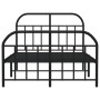 Estructura de cama cabecero y estribo metal negro 120x200 cm de vidaXL, Camas y somieres - Ref: Foro24-353651, Precio: 113,21...